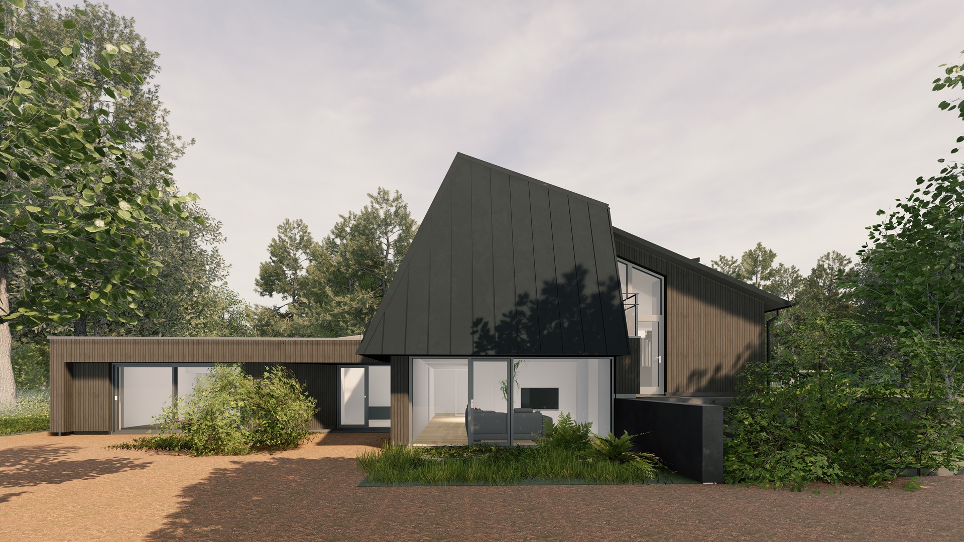 exterieur verbouw Villa te Doorn